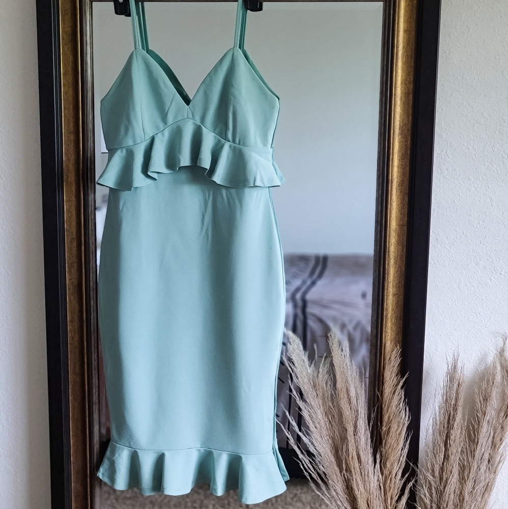 Shein Flounce Ruffle Bodycon Dress